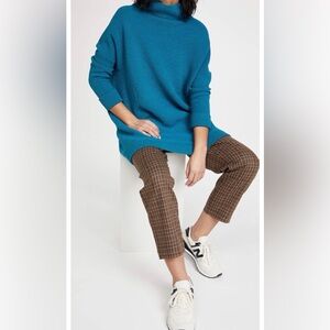 FREE PEOPLE | Blue Cowl Neck Ottoman Sweater